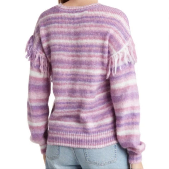 Olivia Sky Sweater with Fringe - Picture 2 of 6
